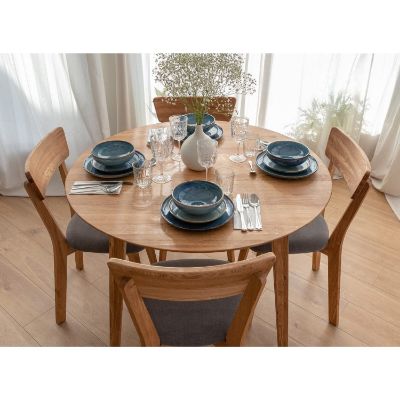 Masa rotunda fixa 90 cm stejar natur Otello