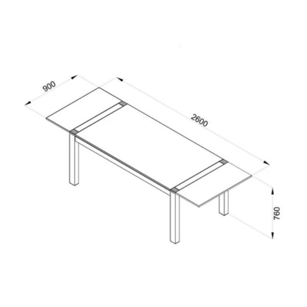 Masa extensibila 180 x 260 cm stejar natur Ethan