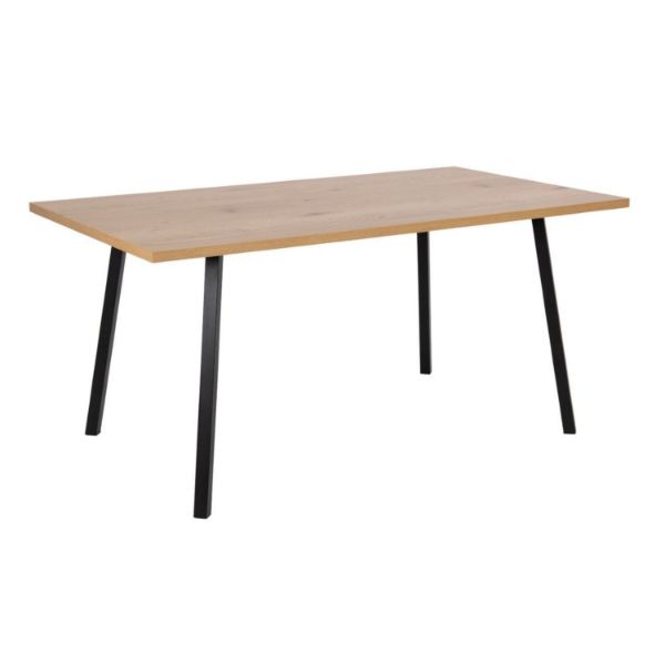 Masa dining fixa 160 cm stejar salbatic/negru Cenny