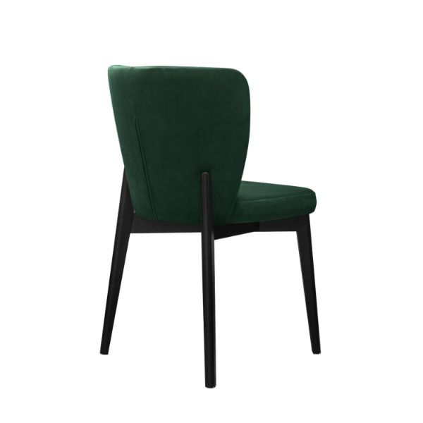 Scaun tapitat verde/negru Levi