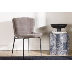 	Scaun dining tapitat gri/negru Modesto
