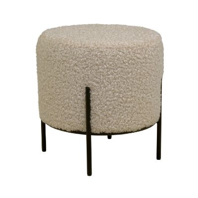 Taburet bej/negru bucle Alford