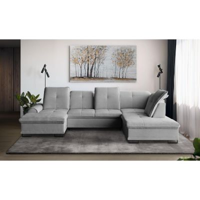 Coltar extensibil forma U gri deschis Boss