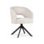Scaun tapitat rotativ gri deschis/negru Ines