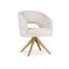 Scaun tapitat rotativ gri deschis/natur Ines
