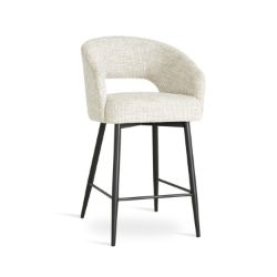 Scaun bar gri deschis/negru Ines 70
