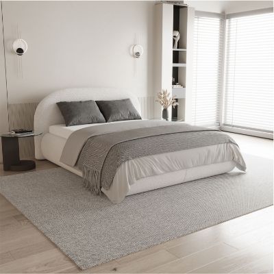 Pat tapitat cu somiera rabatabila 180 x 200 cm crem Moet 