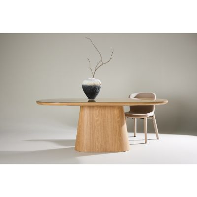 	Masa dining ovala fixa 200 cm stejar Castor