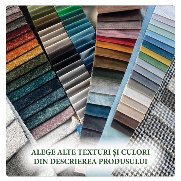 Pat tapitat cu somiera rabatabila 140 x 200 cm crem Moet