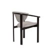 Scaun lemn tapitat gri deschis/negru Oscar