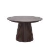 Masa rotunda extensibila 120/200 cm stejar afumat Olaf