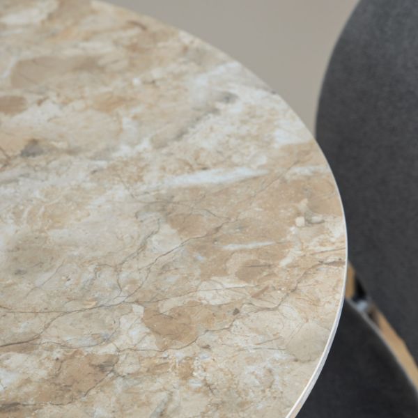 	Masa dining rotunda, blat ceramic maro Malta