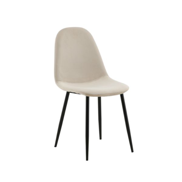 	Scaun dining tapitat bej/negru Polar