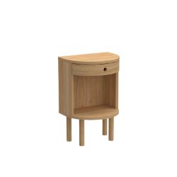 Noptiera semicerc cu 1 sertar si 1 nisa stejar natur Paron