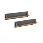 Set de 2 etajere gri/pin Eliza