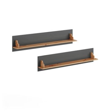 Set de 2 etajere gri/pin Eliza