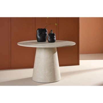 Masa rotunda 120 cm marmura bej Lanzo