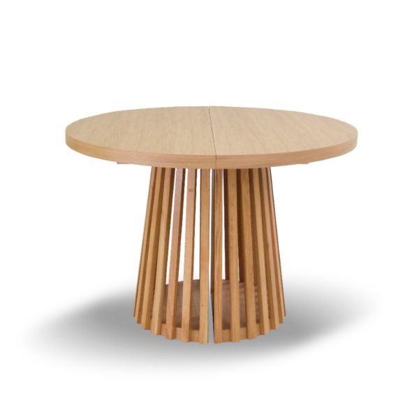 Masa rotunda extensibila 110/210 cm stejar Caroline