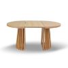 Masa rotunda extensibila 110/210 cm stejar Caroline