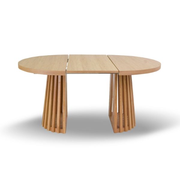 Masa rotunda extensibila 110/210 cm stejar Caroline