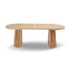 Masa rotunda extensibila 110/210 cm stejar Caroline