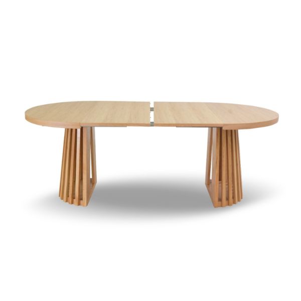 Masa rotunda extensibila 110/210 cm stejar Caroline