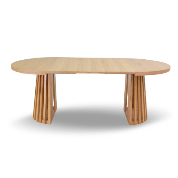 Masa rotunda extensibila 110/210 cm stejar Caroline