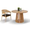Masa rotunda extensibila 110/210 cm stejar Caroline