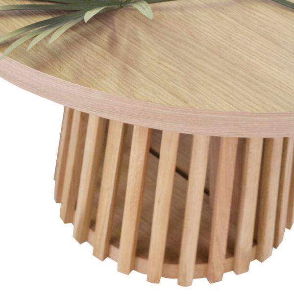 Masa rotunda extensibila 110/210 cm stejar Caroline