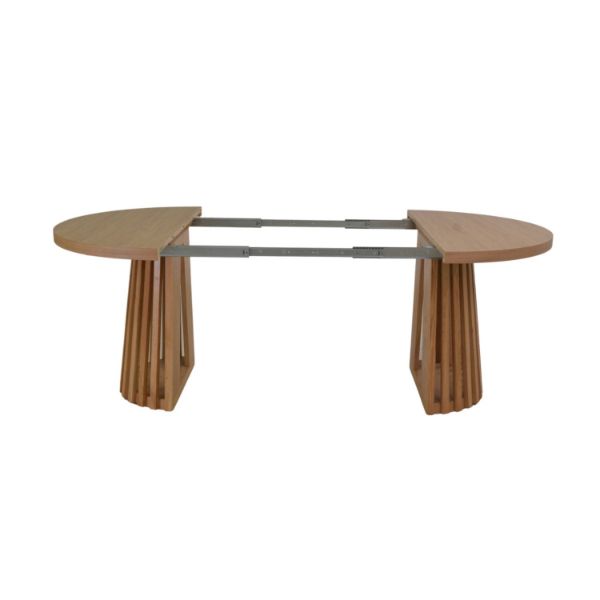Masa rotunda extensibila 110/210 cm stejar Caroline