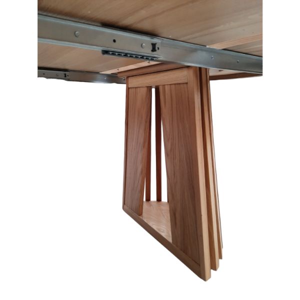 Masa rotunda extensibila 110/210 cm stejar Caroline