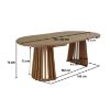 Masa rotunda extensibila 110/210 cm stejar Caroline