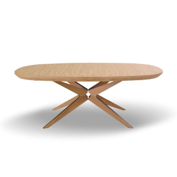 Masa ovala extensibila 160/260cm stejar Chiara