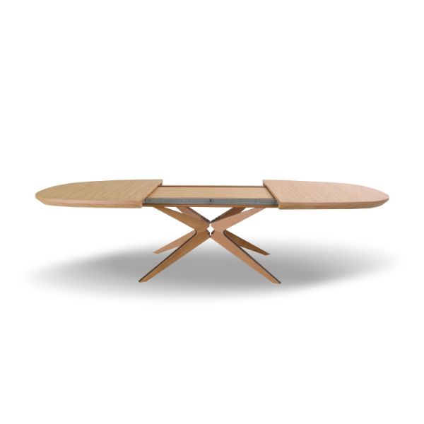 Masa ovala extensibila 160/260cm stejar Chiara