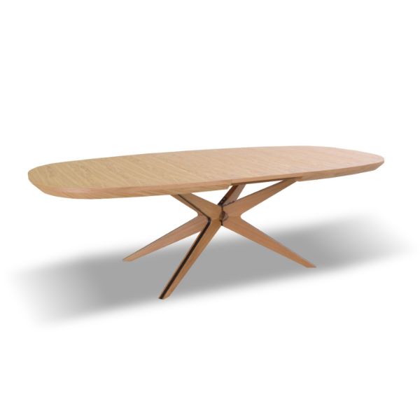 Masa ovala extensibila 160/260cm stejar Chiara