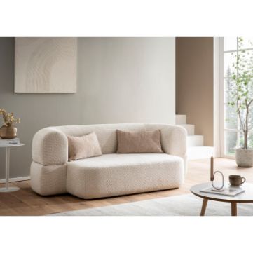 Canapea extensibila 3 locuri crem Moon