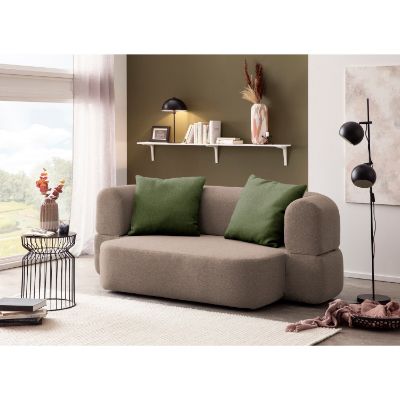 Canapea extensibila 3 locuri taupe gri Moon