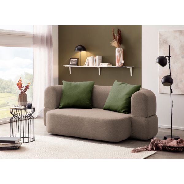 Canapea extensibila 3 locuri taupe gri Moon