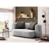 Canapea extensibila 3 locuri gri deschis Moon