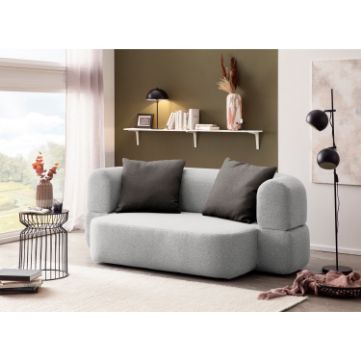 Canapea extensibila 3 locuri gri deschis Moon