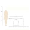 Masa rotunda extensibila 120/200 cm negru Olaf