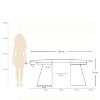 	Masa rotunda extensibila 120/200 cm negru Olaf