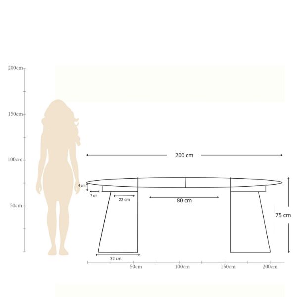 	Masa rotunda extensibila 120/200 cm negru Olaf