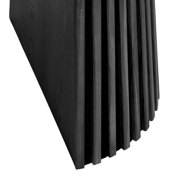 Masa rotunda extensibila 120/200 cm negru Olaf