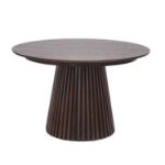 	Masa rotunda extensibila 120/200 cm stejar afumat Olaf