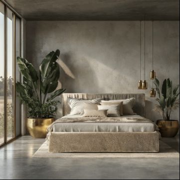  Pat tapitat somiera rabatabila 140 x 200 cm taupe crem Monza