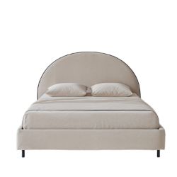 	Pat tapitat somiera rabatabila 160 x 200 cm gri bej Moon