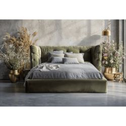 	Pat tapitat somiera rabatabila 160 x 200cm verde olive Peony