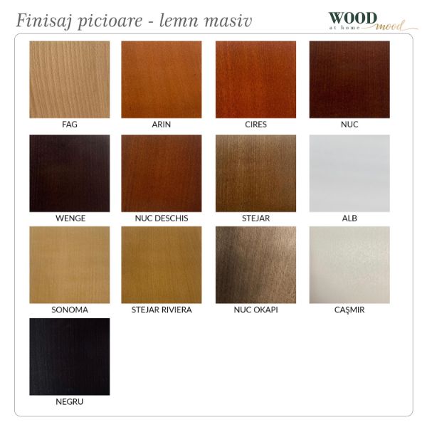 Scaun lemn tapitat bej deschis/natur Moon Plus