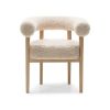 Scaun lemn tapitat bej deschis/natur Moon Plus